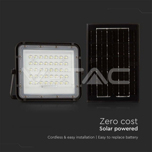 6W LED Соларен Прожектор 4000K Сменяема Батерия Черно Тяло - изглед 11 - rZ commerce 6W LED Соларен Прожектор 4000K Сменяема Батерия Черно Тяло - изглед 11