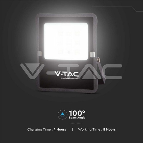 12W LED Соларен Прожектор 4000К - изглед 3