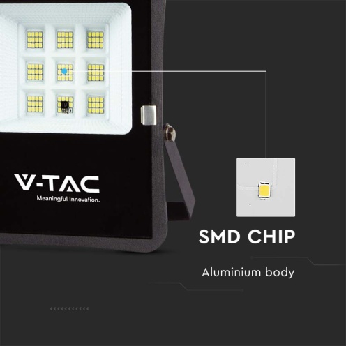 6W LED Соларен Прожектор 4000К - изглед 2