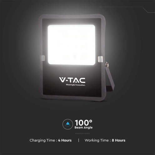 6W LED Соларен Прожектор 4000К - изглед 3