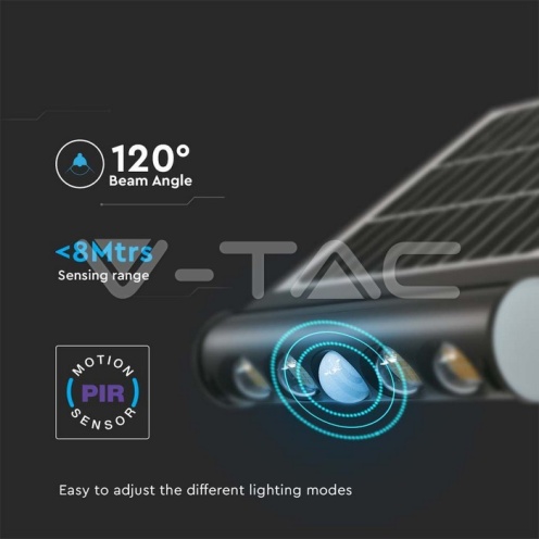 8W LED Соларна Стенна Лампа 6400К - изглед 4 - rZ commerce 8W LED Соларна Стенна Лампа 6400К - изглед 4