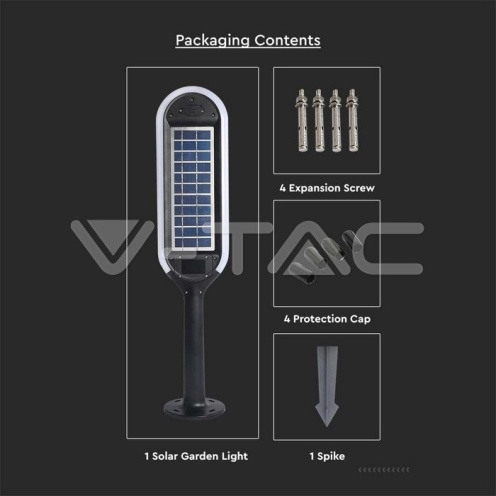 5W LED Соларно Градинско Тяло 3000К - изглед 2 - rZ commerce 5W LED Соларно Градинско Тяло 3000К - изглед 2