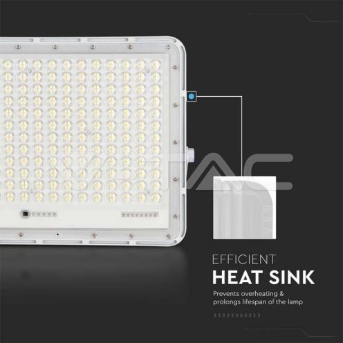30W LED Соларен Прожектор 4000K Сменяема Батерия Бяло Тяло 2600Lm - изглед 10