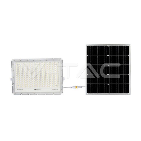 30W LED Соларен Прожектор 6400K Сменяема Батерия Бяло Тяло - изглед 8