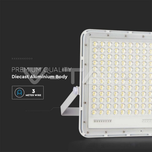 30W LED Соларен Прожектор 6400K Сменяема Батерия Бяло Тяло - изглед 13