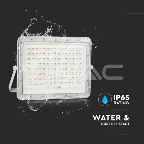 20W LED Соларен Прожектор 6400K Сменяема Батерия Бяло Тяло - изглед 12