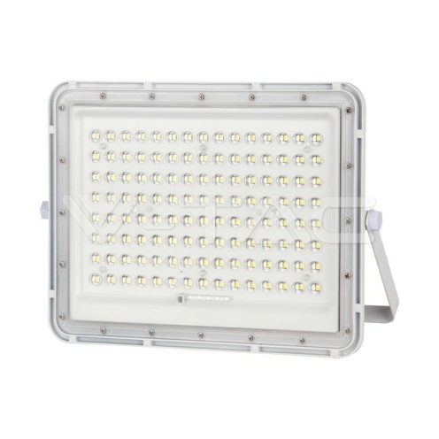 20W LED Соларен Прожектор 6400K Сменяема Батерия Бяло Тяло - изглед 1