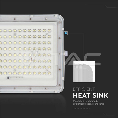 20W LED Соларен Прожектор 6400K Сменяема Батерия Бяло Тяло - изглед 10