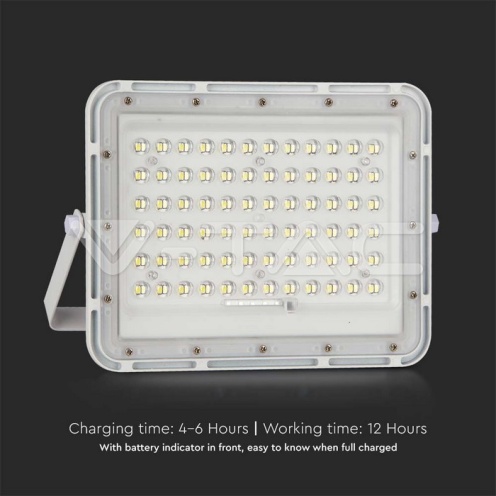 15W LED Соларен Прожектор 6400K Сменяема Батерия Бяло Тяло - изглед 14 - rZ commerce 15W LED Соларен Прожектор 6400K Сменяема Батерия Бяло Тяло - изглед 14
