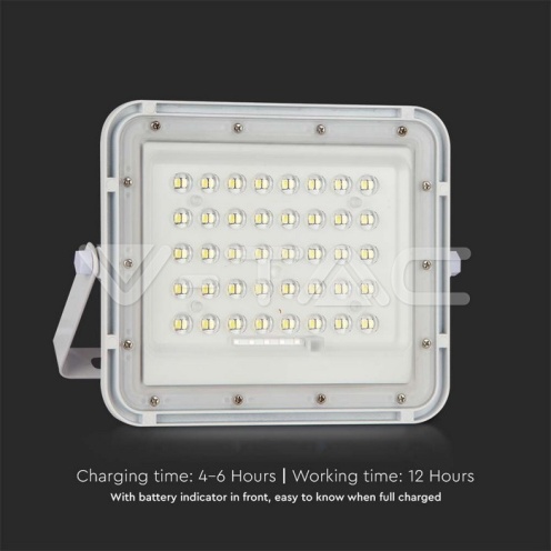 10W LED Соларен Прожектор 6400K Сменяема Батерия Бяло Тяло - изглед 14 - rZ commerce 10W LED Соларен Прожектор 6400K Сменяема Батерия Бяло Тяло - изглед 14