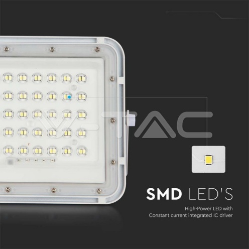 6W LED Соларен Прожектор 6400K Сменяема Батерия Бяло Тяло - изглед 9 - rZ commerce 6W LED Соларен Прожектор 6400K Сменяема Батерия Бяло Тяло - изглед 9