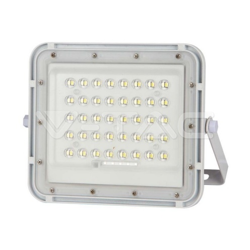 6W LED Соларен Прожектор 6400K Сменяема Батерия Бяло Тяло - изглед 1 - rZ commerce 6W LED Соларен Прожектор 6400K Сменяема Батерия Бяло Тяло - изглед 1