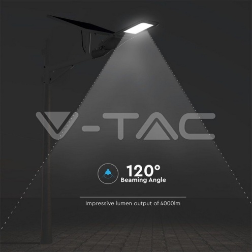 LED Соларна Улична Лампа SAMSUNG Чип 50W Бяло Тяло 4000K - изглед 2 - rZ commerce LED Соларна Улична Лампа SAMSUNG Чип 50W Бяло Тяло 4000K - изглед 2
