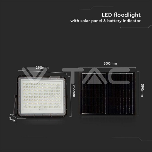 20W LED Соларен Прожектор 6400K Сменяема Батерия Черно Тяло - изглед 4 - rZ commerce 20W LED Соларен Прожектор 6400K Сменяема Батерия Черно Тяло - изглед 4