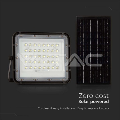 10W LED Соларен Прожектор 6400K Сменяема Батерия Черно Тяло - изглед 11 - rZ commerce 10W LED Соларен Прожектор 6400K Сменяема Батерия Черно Тяло - изглед 11