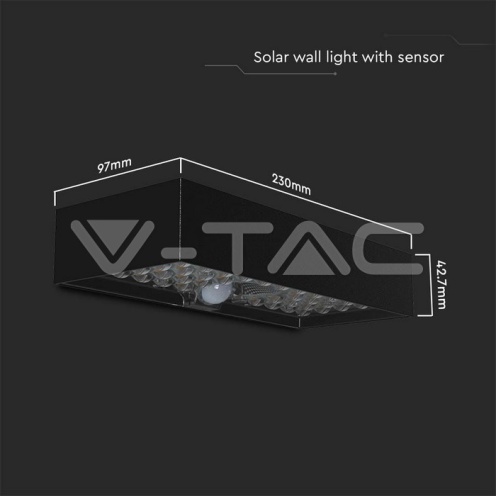 6W LED Соларна Лампа Черна Батерия 4000К - изглед 10