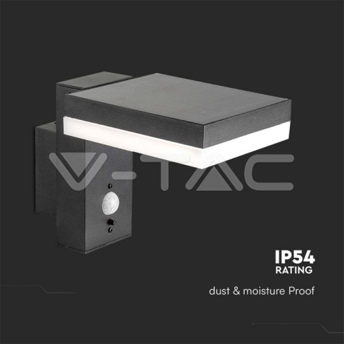 5.5W LED Соларна Стенна Черна PIR Сензор Квадрат 3000K IP44 - изглед 5 - rZ commerce 5.5W LED Соларна Стенна Черна PIR Сензор Квадрат 3000K IP44 - изглед 5