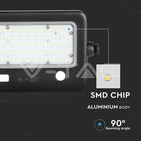 10W LED Соларен Прожектор 2 Части Черно Тяло 4000K PIR Сензор IP65 - изглед 4 - rZ commerce 10W LED Соларен Прожектор 2 Части Черно Тяло 4000K PIR Сензор IP65 - изглед 4