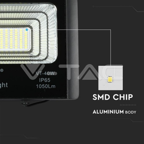 16W LED Соларен Прожектор 4000К - изглед 2