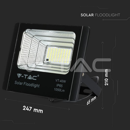 16W LED Соларен Прожектор 4000К - изглед 4