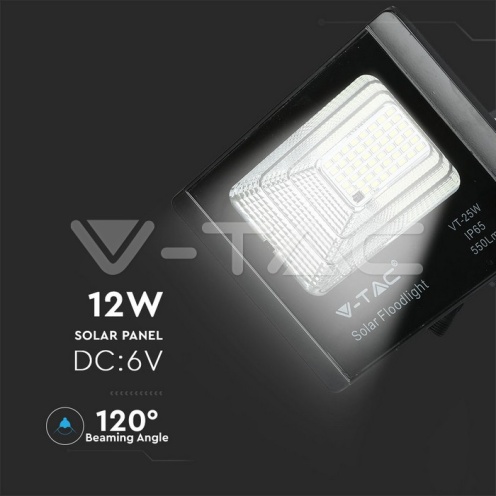 12W LED Прожектор с Фотоволтаичен Панел 4000K 550lm - изглед 5