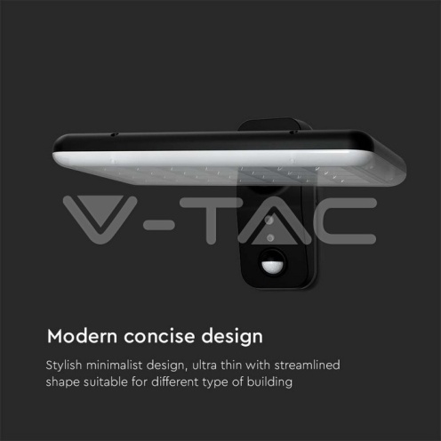 15W LED Соларна Стенна Лампа CCT: 6000K+4000K Черна с PIR сензор 2000lm - изглед 20