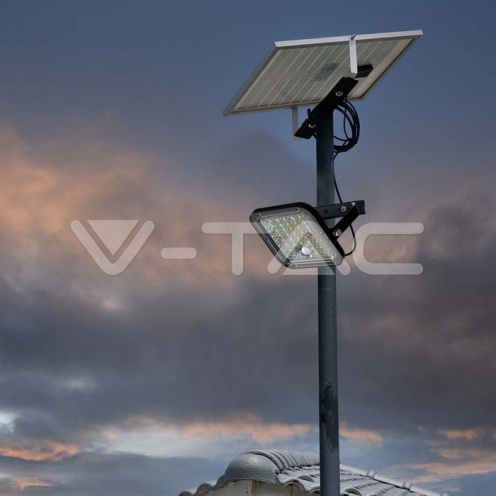 10W LED Соларен прожектор LiFePo батерия 3.7V черен 6000K 1500Lm IP65 - изглед 9