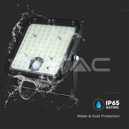 30W LED Соларен Прожектор LiFePo Батерия 3.7V Черен 4000K 4800Lm - изглед 4