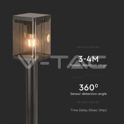 2.5W LED Соларна Наземна Лампа Е27 Сензор IP44 - изглед 4