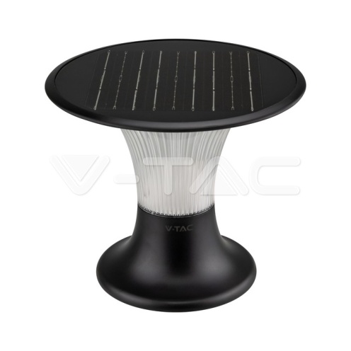 15W LED Соларна Наземна Лампа 6000K+4000K Черна - изглед 1