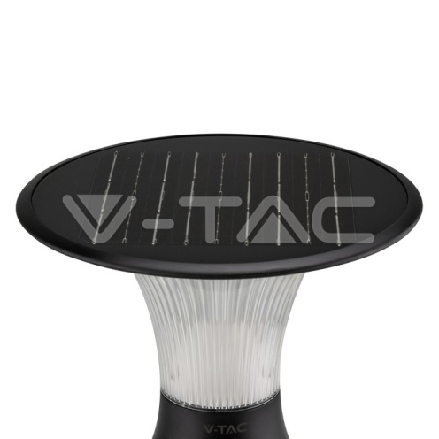 15W LED Соларна Наземна Лампа 6000K+4000K Черна - изглед 2