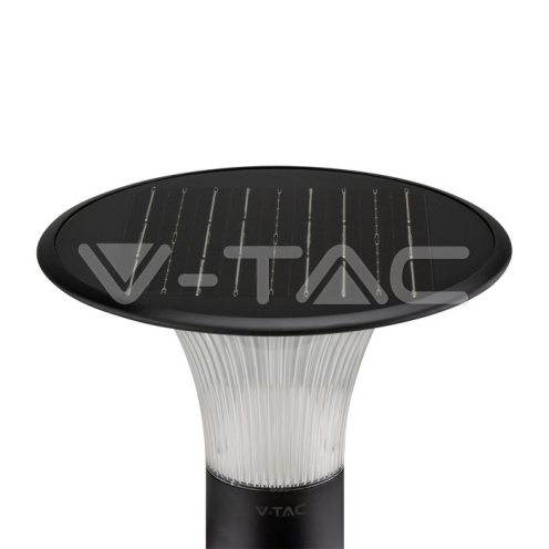 15W LED Соларна Наземна Лампа 6000K+4000K Черна - изглед 2
