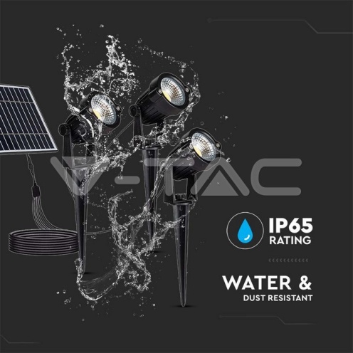 3*1.2W Соларно Градиснко Колче Черно Тяло IP65 - изглед 8