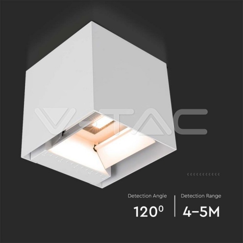 9W COB LED Соларна Стенна Лампа с Батерия 1x2600mAh 16ч.3000K Бяло Тяло IP65 - изглед 9