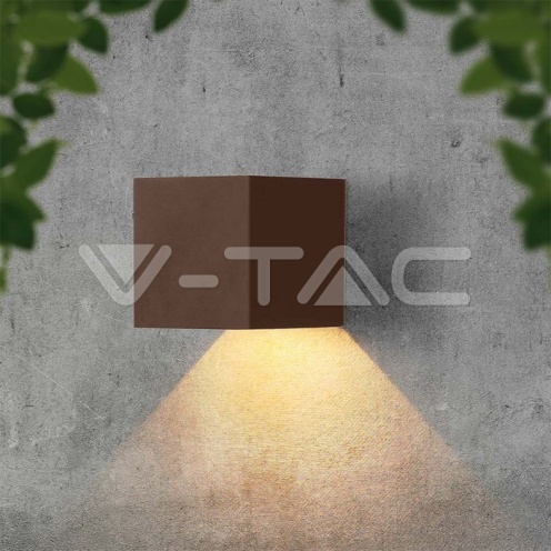 9W COB LED Соларна Стенна Лампа с Батерия 1x2600mAh 16ч.3000K Кафяво Тяло IP65 - изглед 3