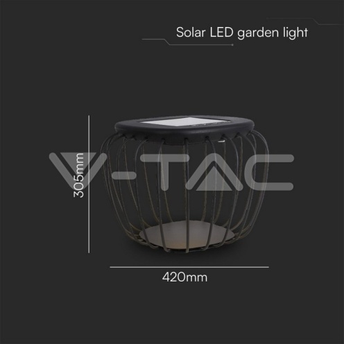 1W LED Дизайн Соларно Тяло Черно Тяло 6000K+3000K - изглед 6 - rZ commerce 1W LED Дизайн Соларно Тяло Черно Тяло 6000K+3000K - изглед 6