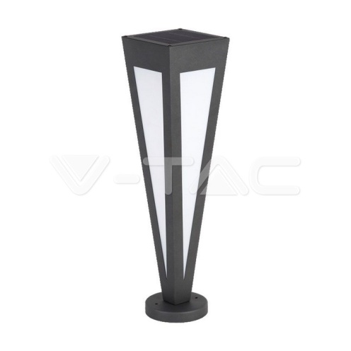 2W LED Соларна Градинска Лампа 3000K Черно тяло - изглед 1