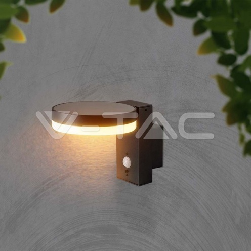5.5W LED Соларна Стенна Черна PIR Сензор Кръг 3000K IP44 - изглед 9 - rZ commerce 5.5W LED Соларна Стенна Черна PIR Сензор Кръг 3000K IP44 - изглед 9