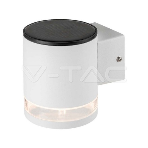 1W LED Соларна Стенна Лампа SMD Бяло Тяло IP44 3000K - изглед 1 - rZ commerce 1W LED Соларна Стенна Лампа SMD Бяло Тяло IP44 3000K - изглед 1