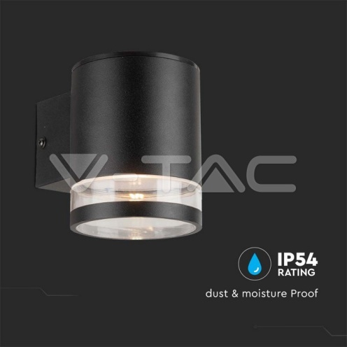 1W LED Соларна Стенна Лампа SMD Черно Тяло IP44 3000K - изглед 5