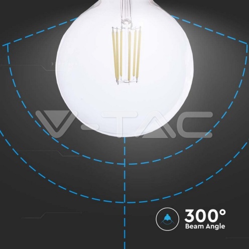 LED Крушка - 4W Filament E27 G125 3000К - изглед 3