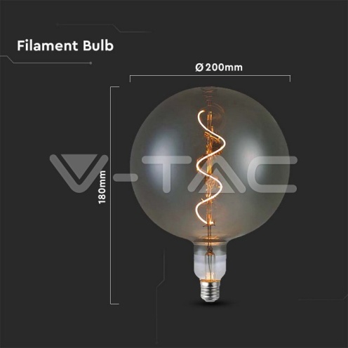 LED Крушка - 4W Filament Спирала G200S 2700K Опушен - изглед 3 - rZ commerce LED Крушка - 4W Filament Спирала G200S 2700K Опушен - изглед 3