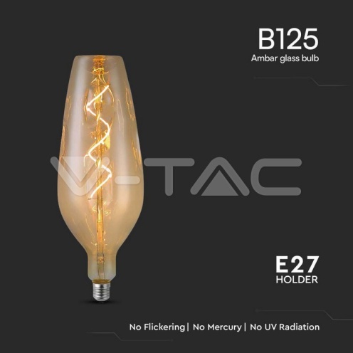 LED Крушка - 4W Filament Спирала B125 2700K Амбър - изглед 2 - rZ commerce LED Крушка - 4W Filament Спирала B125 2700K Амбър - изглед 2