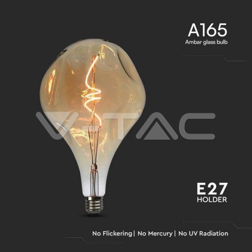 LED Крушка - 4W Filament Спирала A165S 2700K Амбър - изглед 2 - rZ commerce LED Крушка - 4W Filament Спирала A165S 2700K Амбър - изглед 2