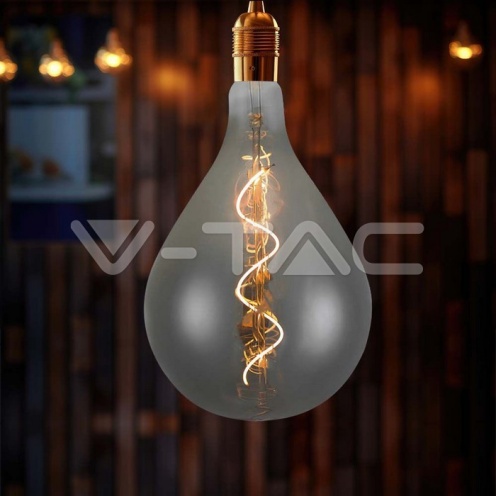 LED Крушка - 4W Filament Спирала A160S 2700K Опушен - изглед 4