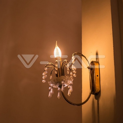 LED Крушка - 4W Filament E14 Кендъл Спирала Пламък 2700K 400Lm - изглед 5