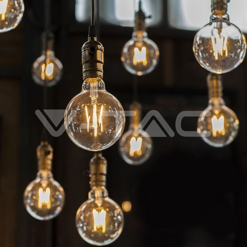 LED Крушка - 6W Filament E27 G125 3000К - изглед 5