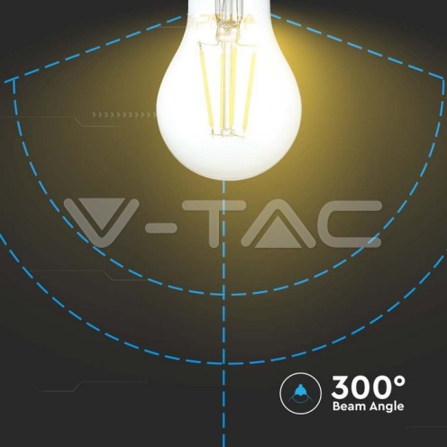 LED Крушка - 6W Filament E27 A60 4000К 600Lm - изглед 3