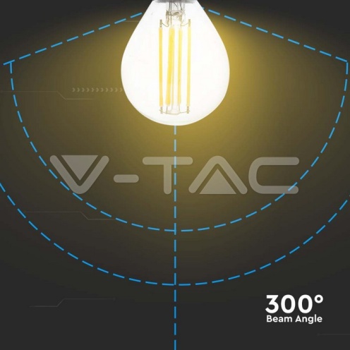 LED Крушка 6W Filament E14 P45 6000К - изглед 3 - rZ commerce LED Крушка 6W Filament E14 P45 6000К - изглед 3
