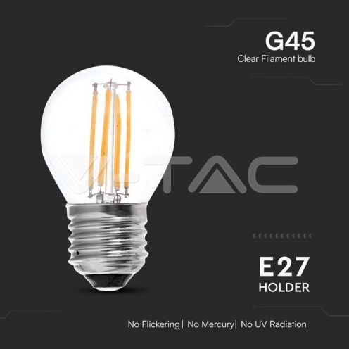 LED Крушка - 6W Filament E27 G45 3000К - изглед 2 - rZ commerce LED Крушка - 6W Filament E27 G45 3000К - изглед 2